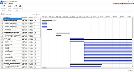 Gantt-Diagramm in ssc.service